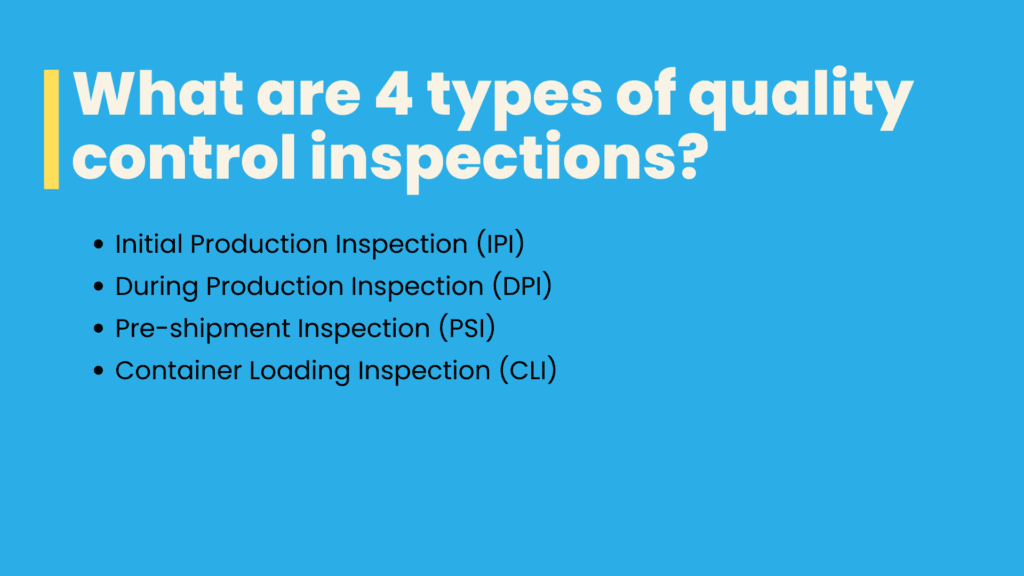 What Are The Four Types Of Inspection?