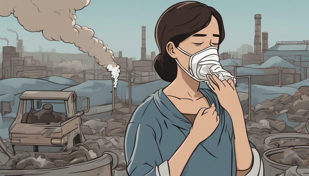 Adverse health effects of polluted air