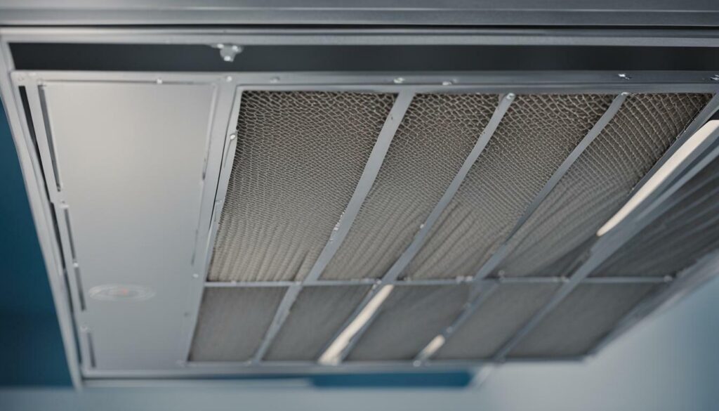 Air filtration system in HVAC