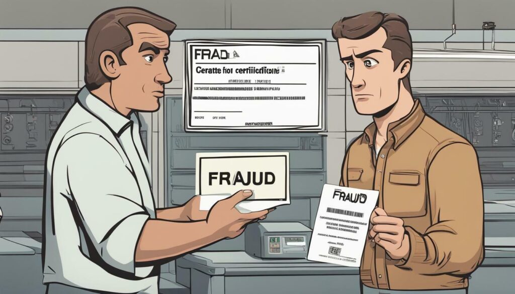 HVAC certification fraud