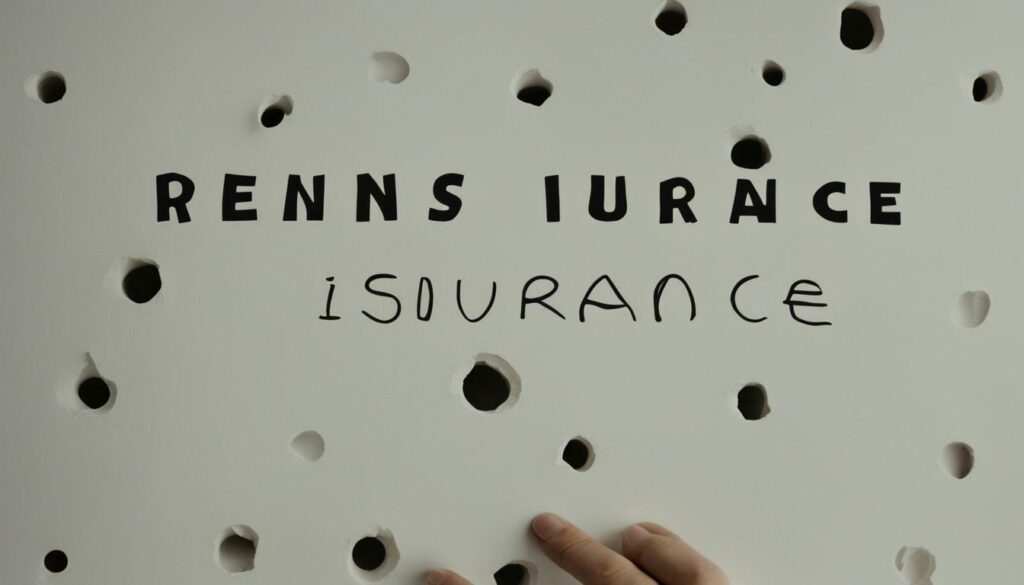 covering wall holes with renters insurance