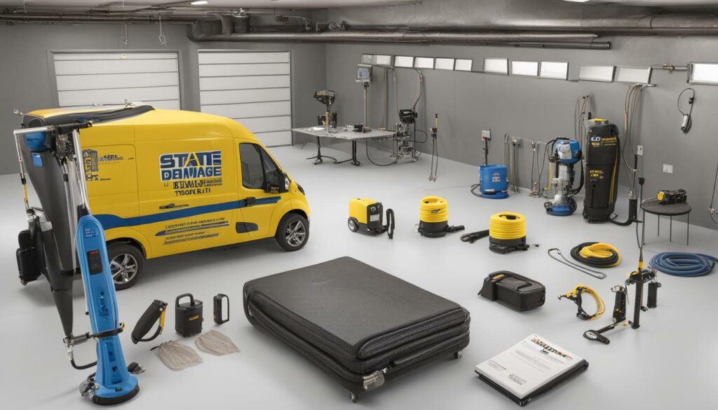 water damage restoration equipment packages