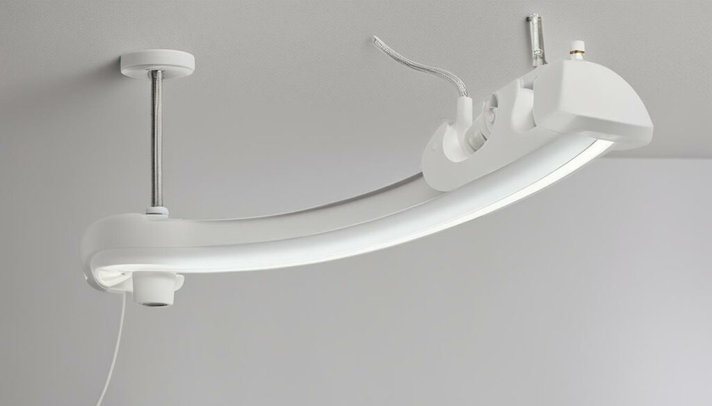 white wire hook for HVAC diffuser