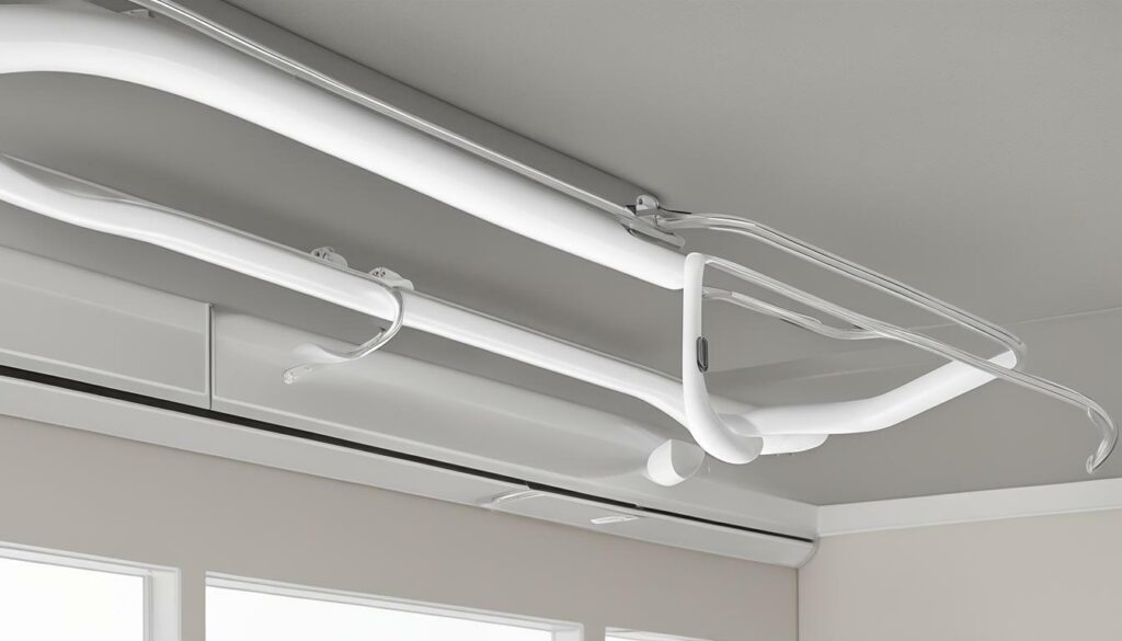 white wire hook for HVAC diffuser