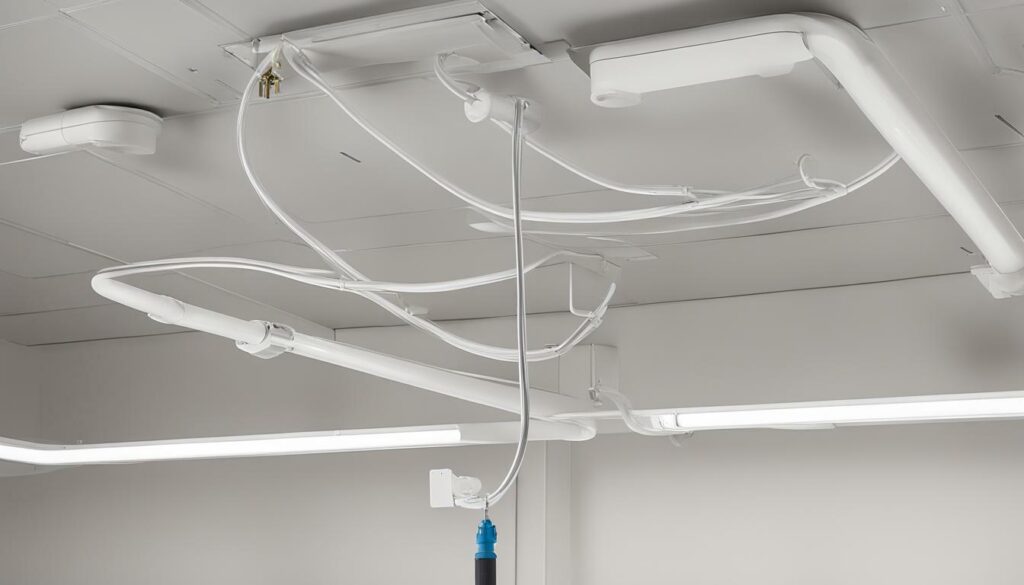 white wire hook for hvac diffuser